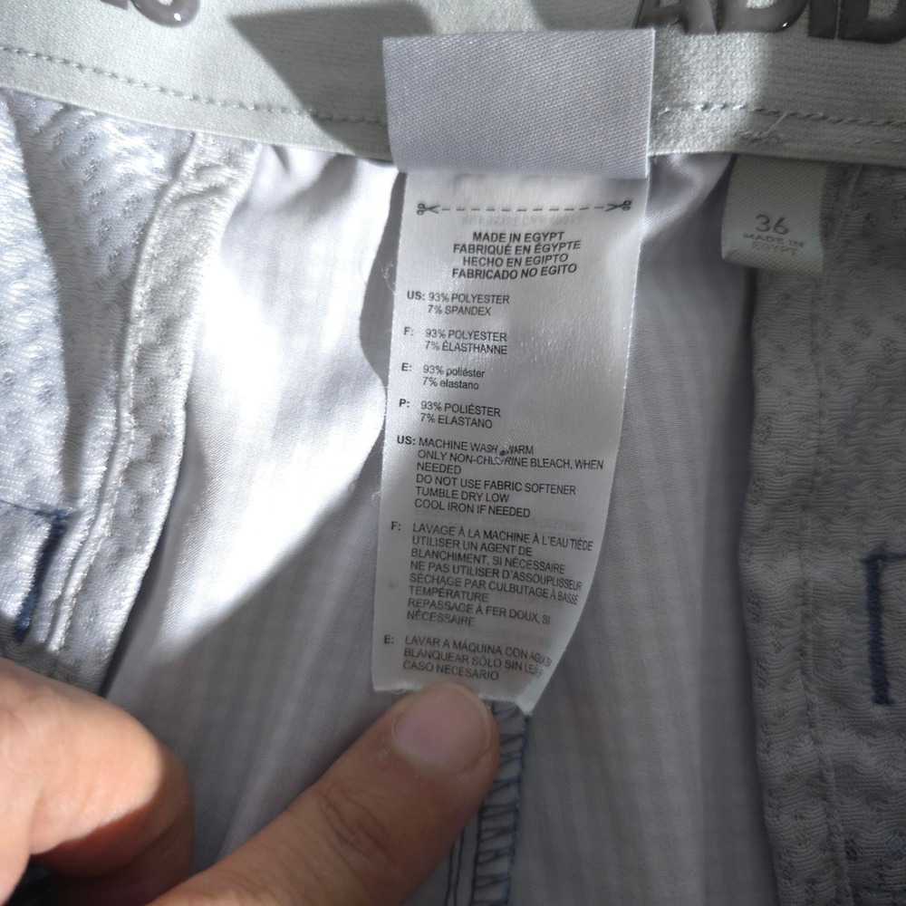Adidas Golf Shorts Mens Size 36 Gingham Athletic Casual Lightweight Waistband‎ - Picture 12 of 15
